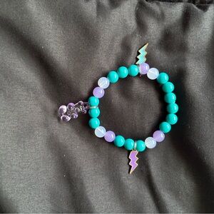 Kids Turquoise and Purple Beaded Bracelet